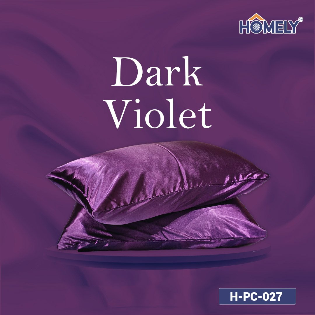 DARK VIOLET SATIN PILLOW CASE- H-PC-027